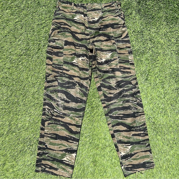 Vintage Tru Spec Tiger Stripe Camo Pants Large Long Tactical Military - Picture 1 of 6